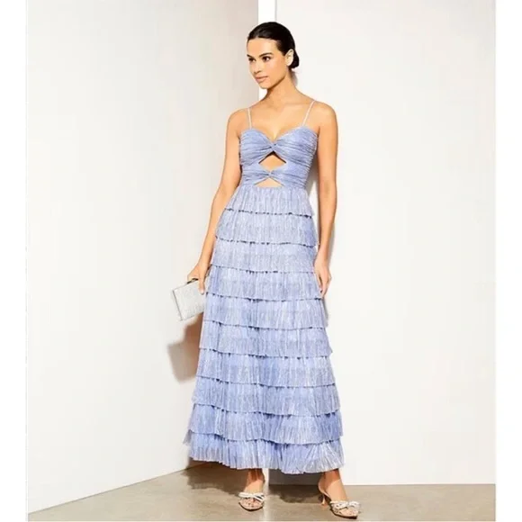 backless pink dresses Floor-length Backless Pink Chiffon Long Evening Prom Dresses, A-line P –  MarryLover main image 1